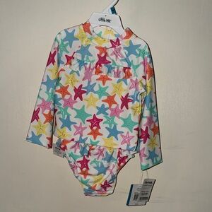 Little Me Colorful Starfish Kids Rashguard Set